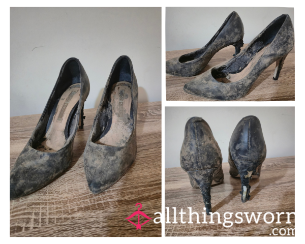 Scuffed, Stained, Well Worn Heels UK Size 4