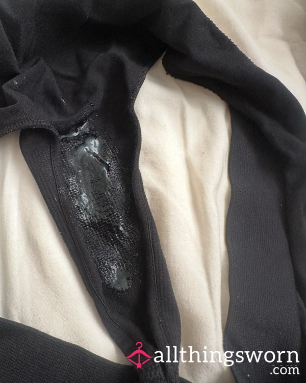 Seamless Creamy Black Thong