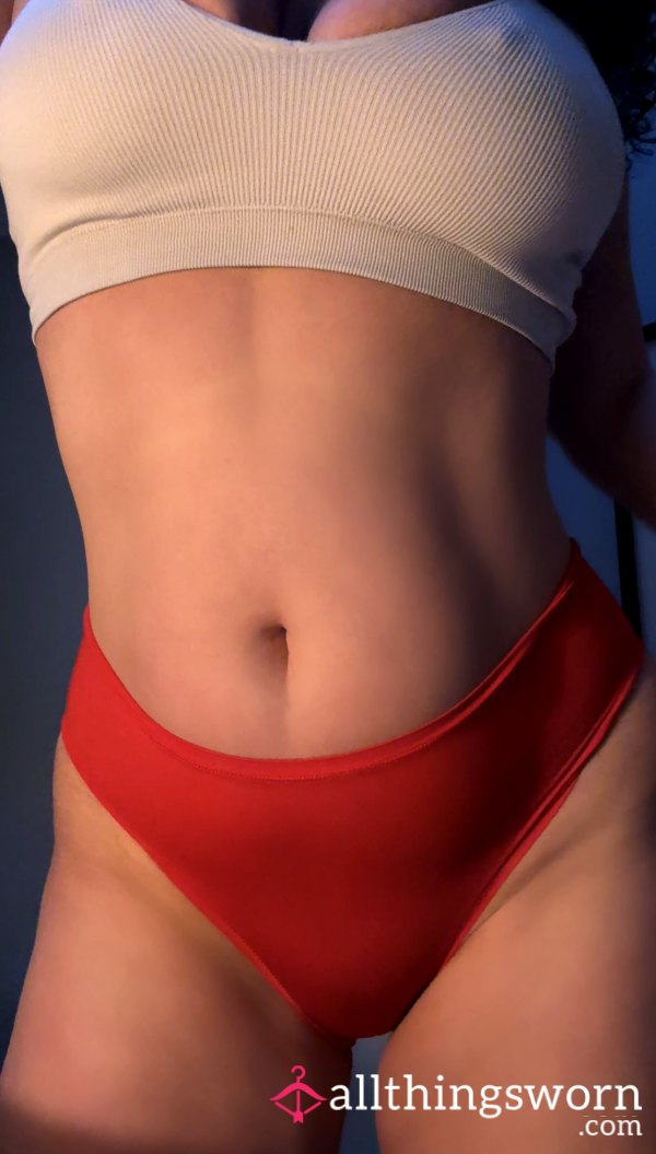 Second-Skin Luxury Panties: Red Essentials. Cla**ic Red Full-back Knickers From An Essentials Brand. Worn For 24 Hours For A Naturally Intimate Finish.