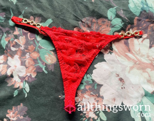 Seductive Red Thongs