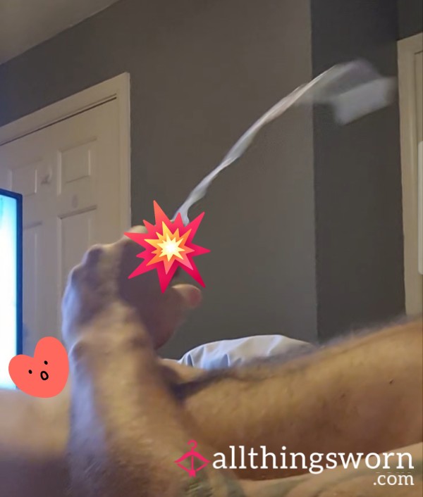 See Alpha Blow A Huge Load All Over Himself While Watching Porn
