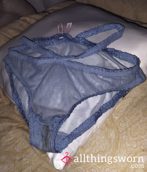 See Through Blue Cheeky Panty