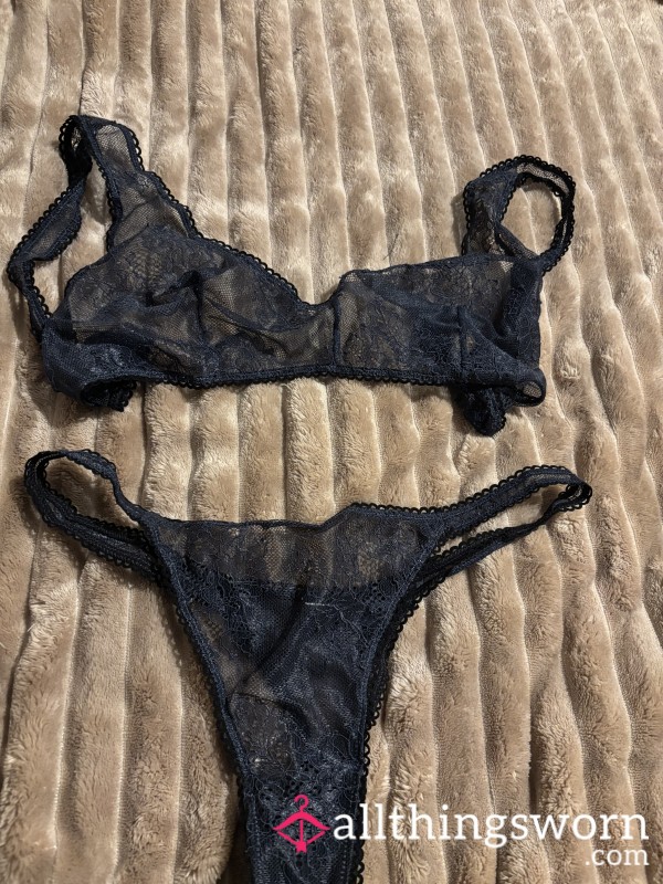See Through Bralet & Thong Set