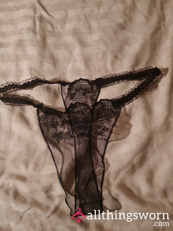 See Through Lacey Thong