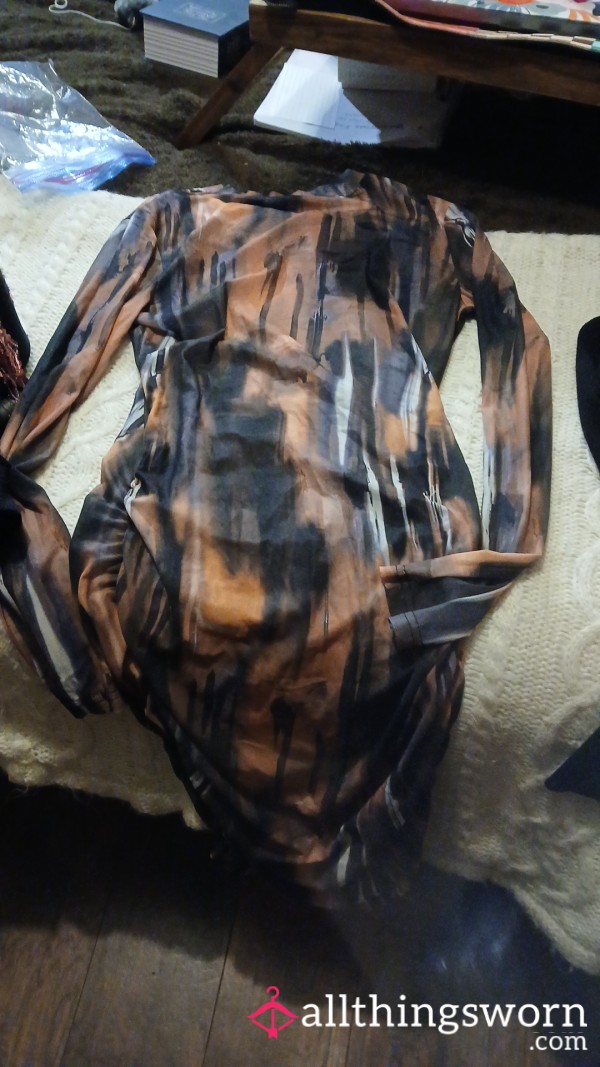 See Through Multi Colored Scrunch Dress