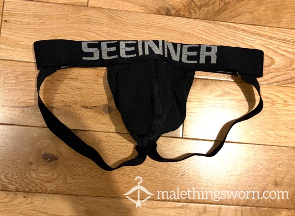 Seeinner Men's Black Jockstrap (M) Ready To Be Customised For You!