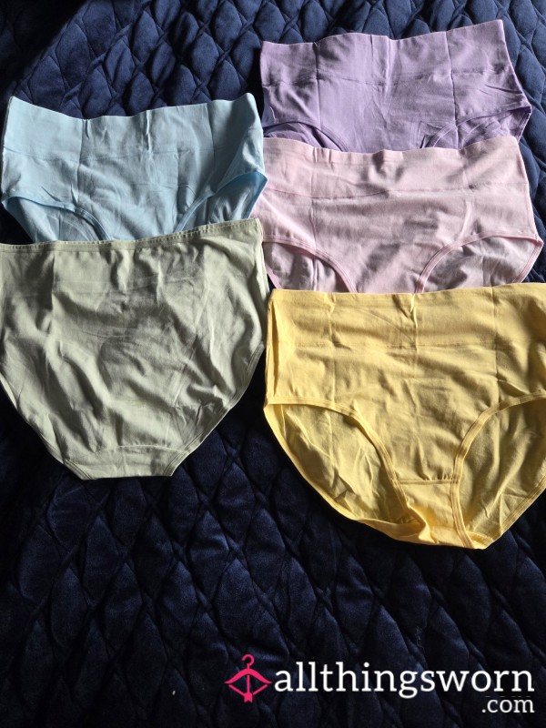 Selection Of Big Pants Pastel Colours Price Per Pair +1 Day Wear