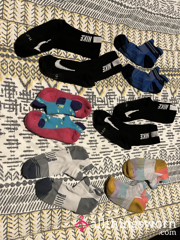 Selection Of Very Well Worn Running Socks