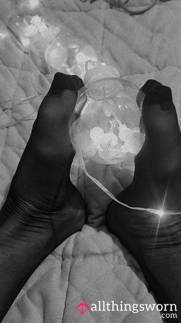 Sensual Foot Ma**age By My Own Feet, In Black Nylons