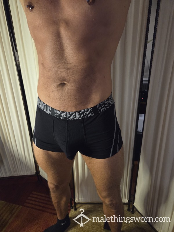 SEPARATEC Boxer/Briefs Black W/white Outline Letters