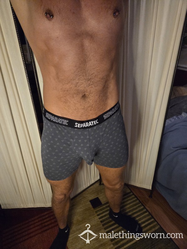 SEPARATEC Boxer/Briefs Grey Patterned With Black Waistband