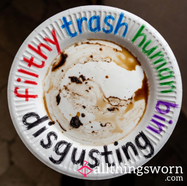 Personalized Fetish Food / Human Bin Plates – Custom Dirty Dish For Your Kink 🥄😈