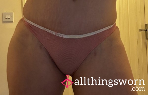 Sesame Street Pink And White Stripe Cotton Panties