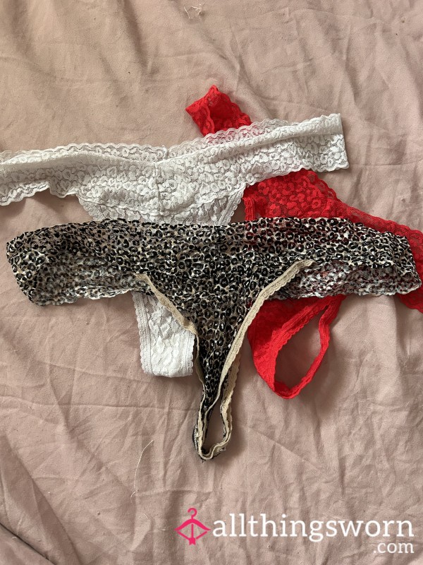 Set Of 3 Worn Thongs