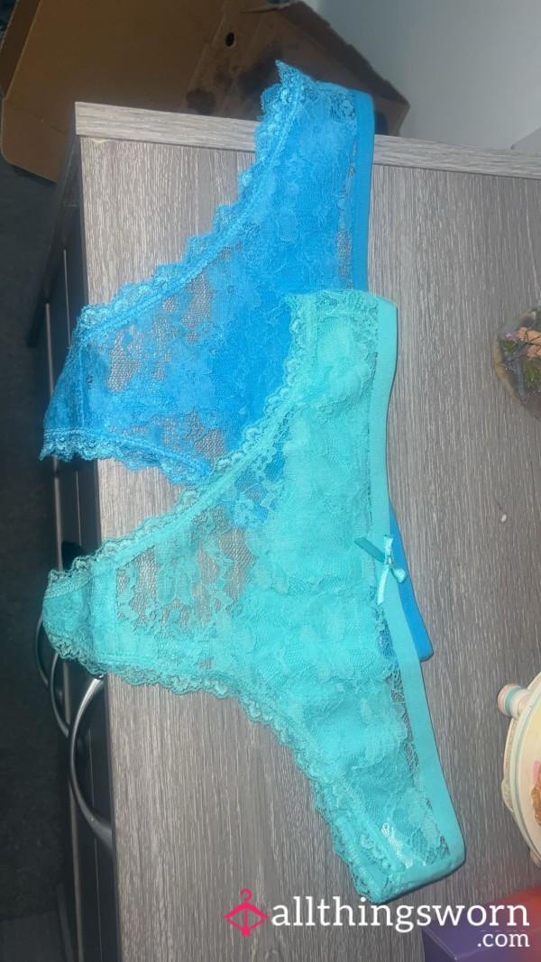Set Of Blue French Thongs.