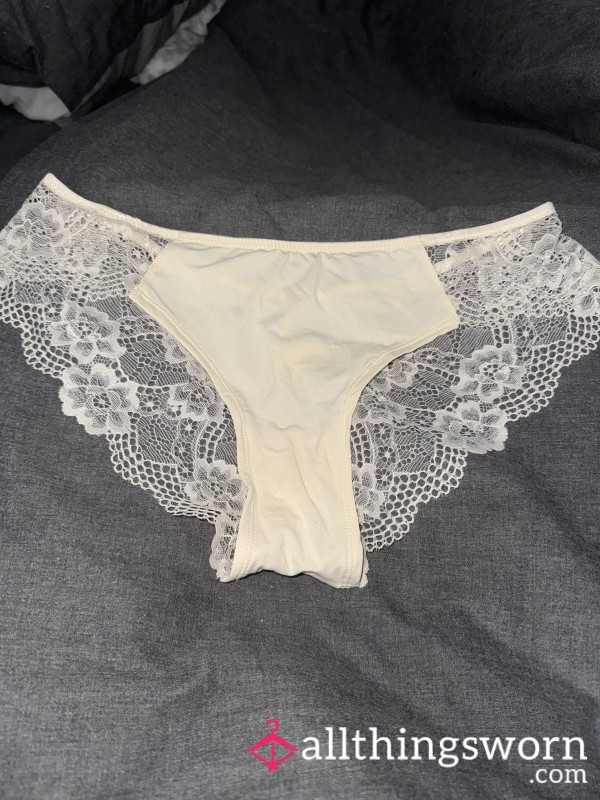 S**t Cream Lace Panties 💋🫦