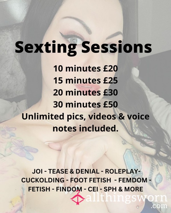 S**ting Sessions With Pics, Vids & Voice Notes