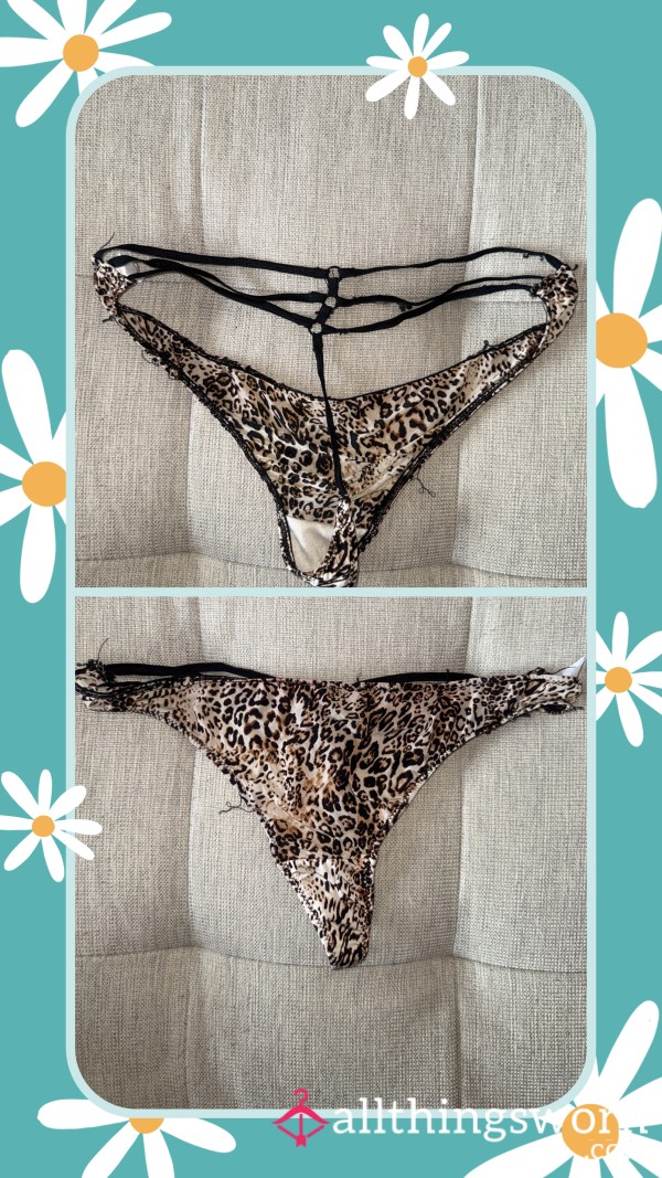 Well-Worn S**y AF Leopard Print G-String❤️‍🔥