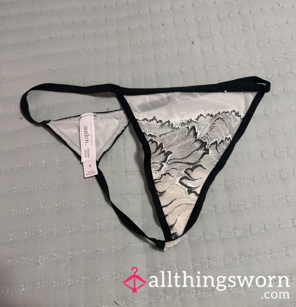 S**y Black And White G String