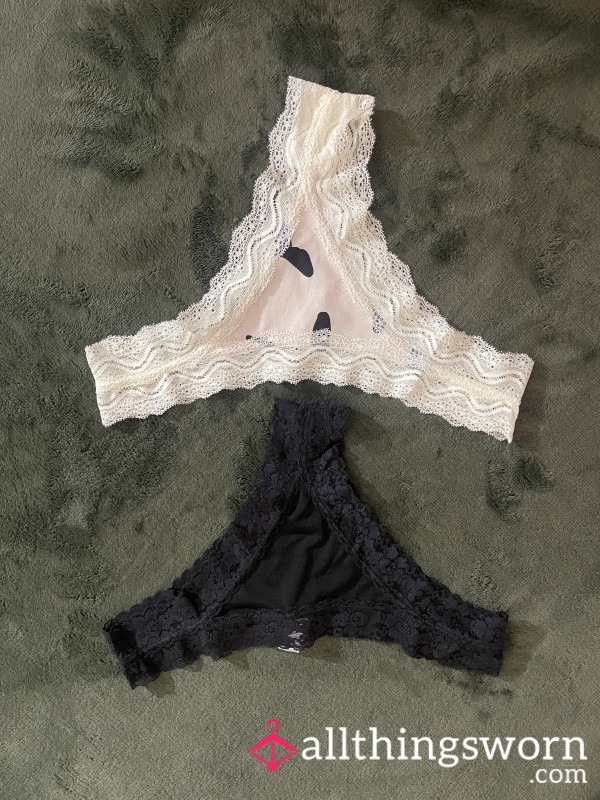 S**y BLACK And WHITE THONGS🤍🖤