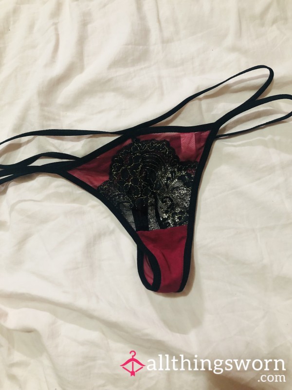 S**y Black Double String Thong 😘