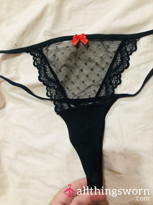 S**y Black G String Thong