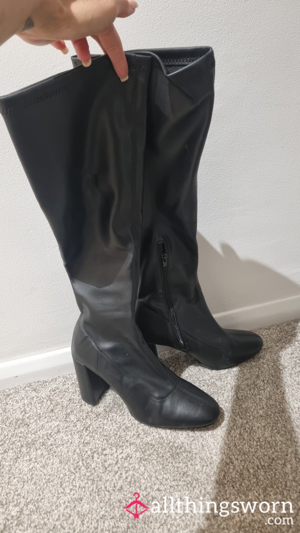 S**y Black Knee High Boots