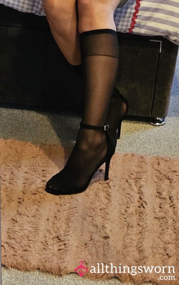 S**y Black Knee High Stockings- Prepared At Your Request