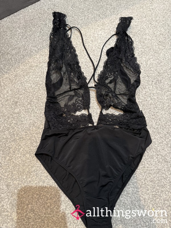 S**y Black Lace Bodysuit, I Wear This Often Around The House While I Do My Housework