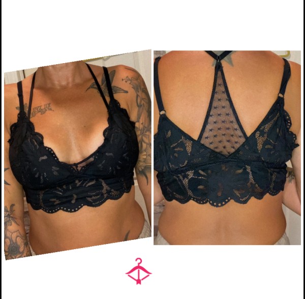 S**y Aerie Black Lace Bralette , Size Large