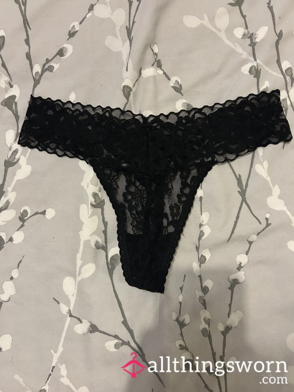 S**y Black Lace Thong