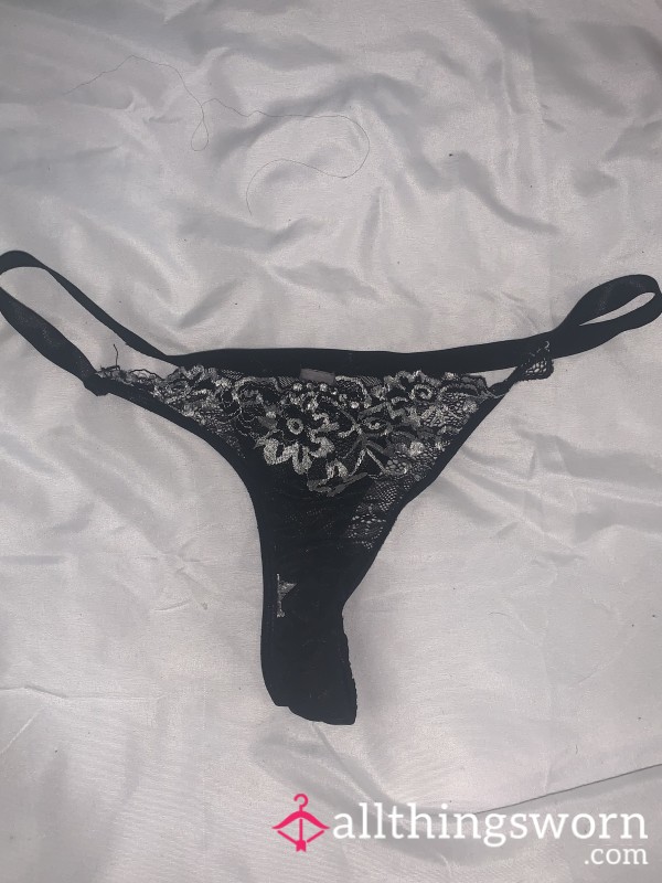 S**y Black Lace Thong