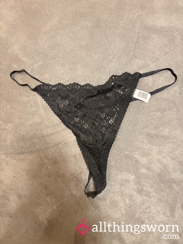 S**y Black Lace Thongs