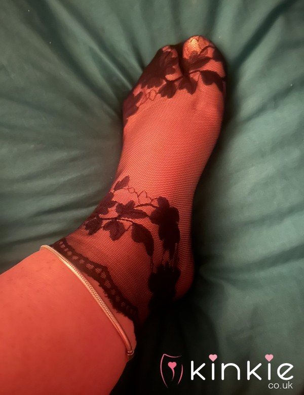 S**y Black Nylon Socks