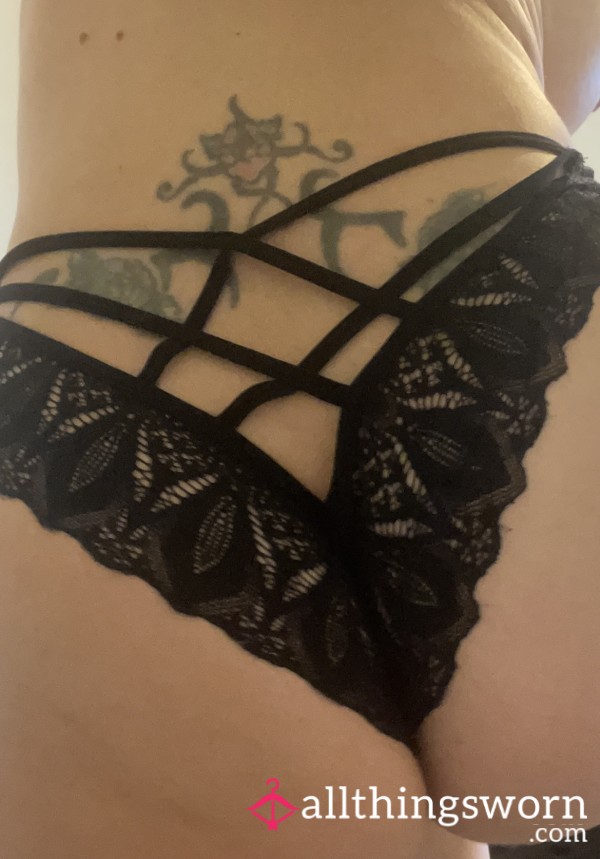 S**y Black Panties. Worn Twice And Can Be Worn More On Request 💦 Gym Soaked/c*m Drenched On Request