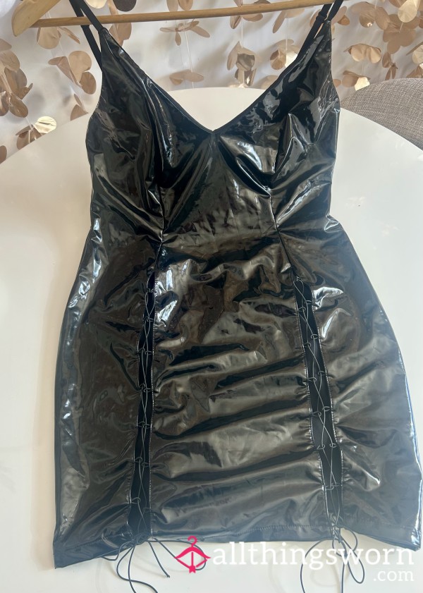 S**y Black Pu Mini Dress💋