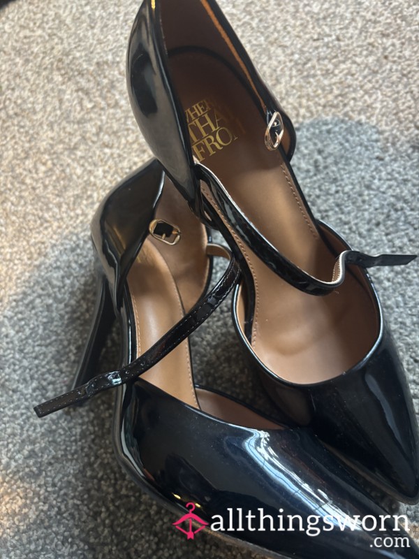 S**y Black Stilettos Size 4(uk37)
