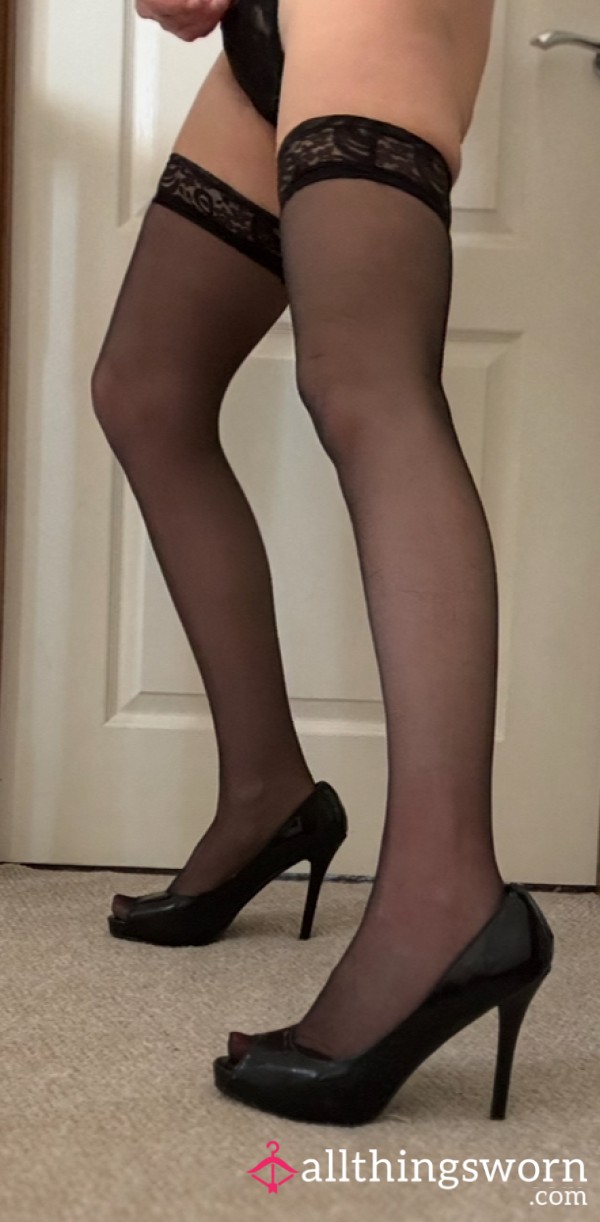 Buy My S**y Black Stockings Worn With The  Smell Of My Scent 😛