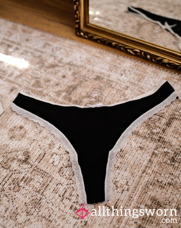 S**y Black Thong, 48hr Wear 🖤