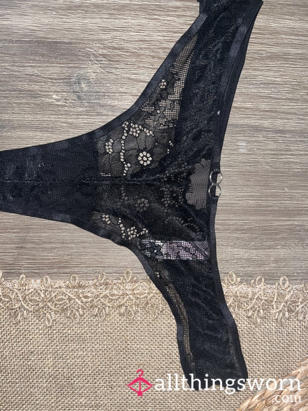 S**y Black Thong - Size S🖤