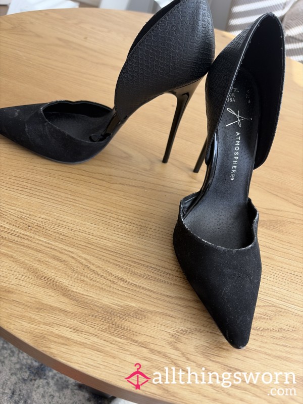 S**y Black Worn Stilettos