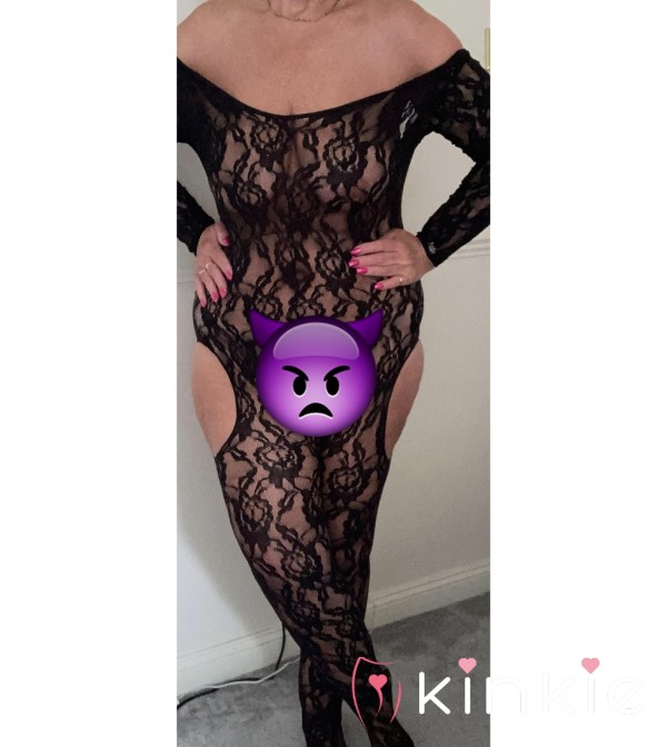 S**y Blk Lace Crotchless Bodystocking