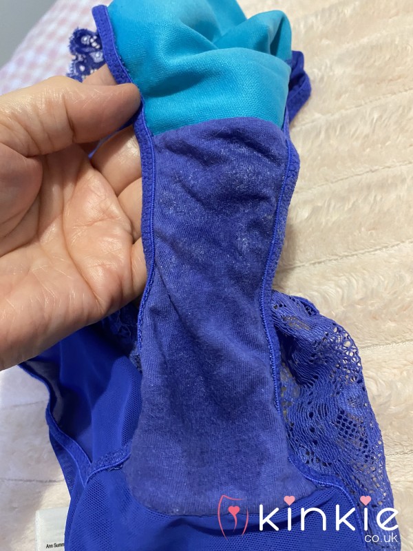 S**y Blue Ann Summers Panties Full Of C*m And Sweet Pu**y Juice