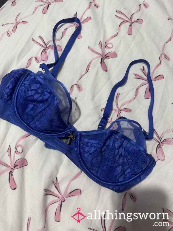S**y Blue Lace Bra
