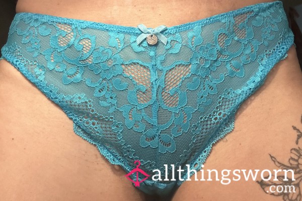 S**y Blue Lace Thong