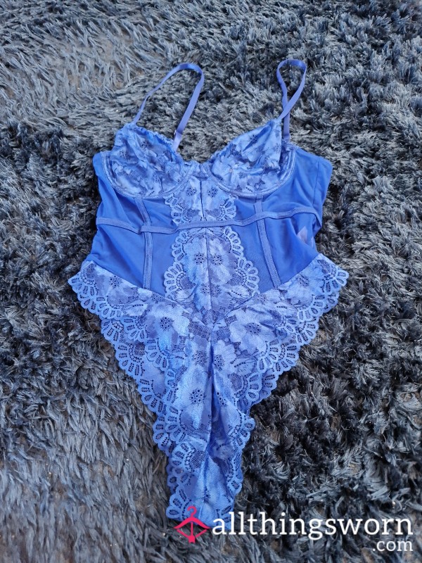 S**y Blue Lacy Negligee