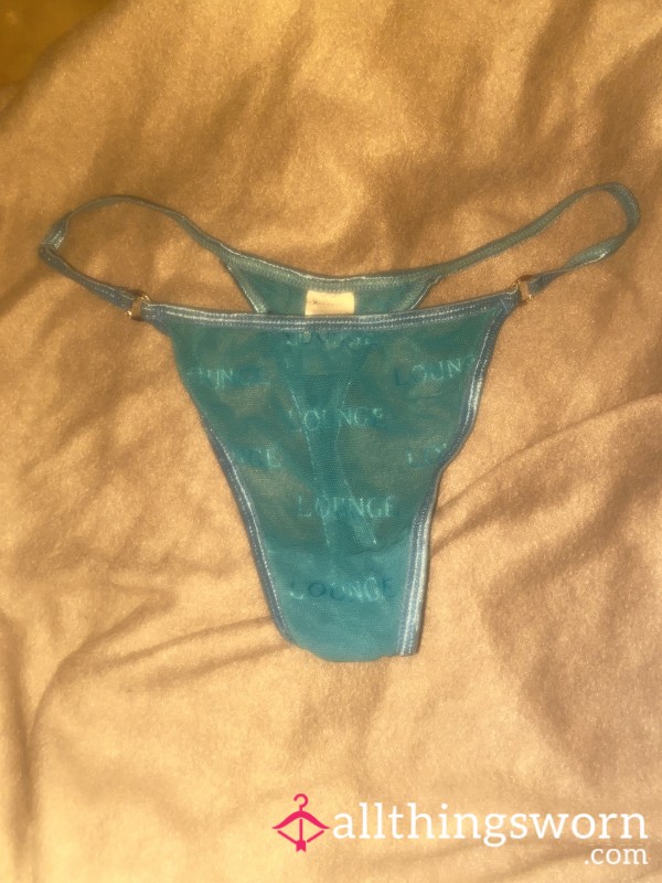 S**y Blue Thong; Worn For However Long You Like!