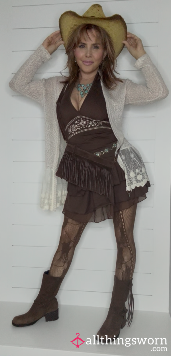 S**y Brown Stockings Size Small/med