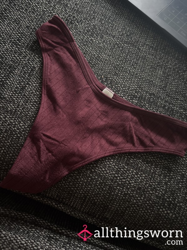 S**y Burgundy Thong
