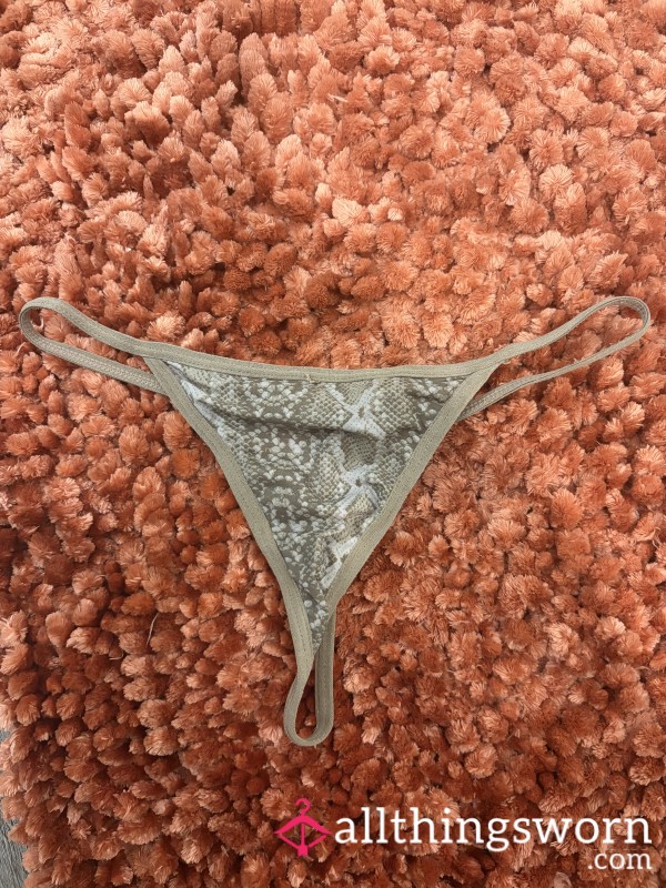 Wild Print Thong – Close Fit & Worn